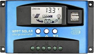OEM Controlador De Carga Solar, Pantalla Lcd Doble, Usb, 12v 24v, Mppt 100a