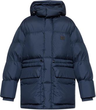 Emporio Armani Donsjack met afneembare capuchon - Heren - Gewatteerde jassen - Blauw - 2XL - Jassen