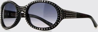 Gucci Occhiali da sole in acetato con montatura arrotondata e borchie decorative
