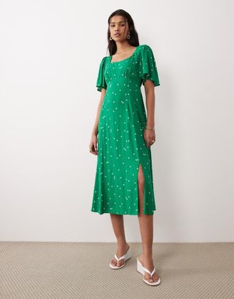 Nobody's Child Dee Dee - Vestito midi verde stampato