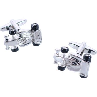 Trafalgar Store Finish Line Racecar Novelty Cufflinks in Silver at Nordstrom