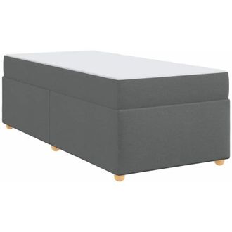 vidaXL Vidaxl - Estructura De Cama Con Colch&oacute;n Gris Oscuro 90 X 190 Cm Tela
