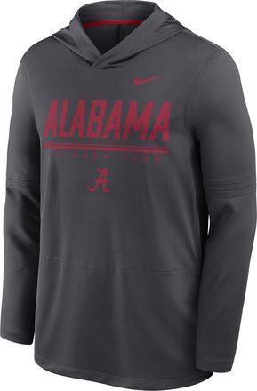 Nike Alabama Sideline Nike Mens Dri-FIT College Long-Sleeve Hooded Top in Grey | 03B908DJABN-594