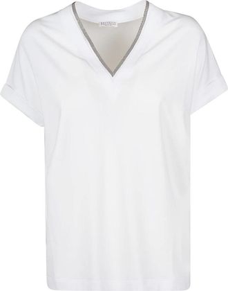 Brunello Cucinelli Mujer, Camisetas, Blanco, Talla: M