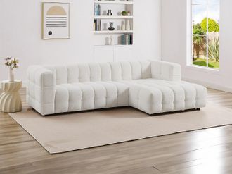 Pascal Morabito Divano in Tessuto bouclette Bianco Avorio - Angolo a destra - LERICI di PASCAL MORABITO