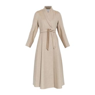 Max Mara Fragola Cashmere Coat - Dames - Mantels - Beige - Maat: XS Kasjmier