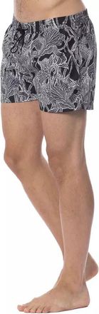 Roberto Cavalli Black Polyester Mens Swimwear And White Clothing