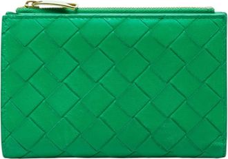 Bottega Veneta Green Leather Wallet (Bi-Fold) (Pre-Owned)