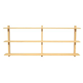 Naan Furniture Estanter&iacute;a triple de pared en pino natural 150 cm sin barnizar