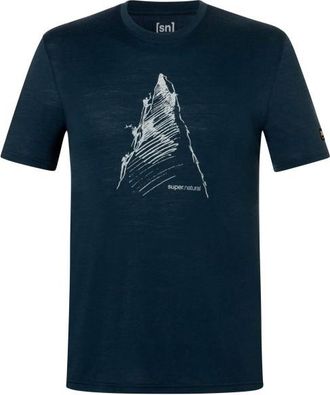 super.natural Ascenders Tee Merinoshirt f&uuml;r Herren | blau