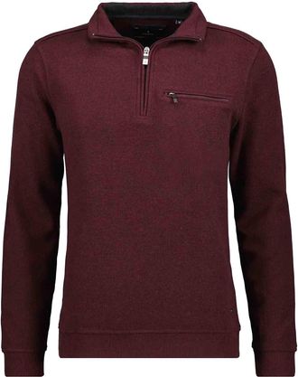 Ragman Stehkragenpullover RAGMAN, Herren, Gr. 54, rot (barolo, 684), 60% Cotton 40% Polyester, Rundhals, Pullover Stehkragenpullover