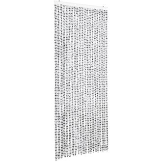vidaXL Vidaxl - Cortina Mosquitera De Chenilla Gris Claro Y Oscuro 90x220 Cm