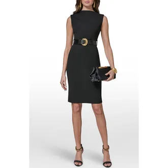 DKNY Sleeveless Sheath Dress in Black at Nordstrom, Size 8