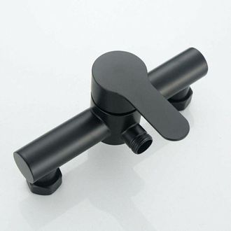 OEM Robinet Baignoire - Mitigeur Murale Une Poign&eacute;e - Valve C&eacute;ramique - Finition Noir Mat - 2 Trous - G1/2 - R&eacute;glable 13,5 &Agrave; 16,5 Cm - 1 Pi&egrave;ce