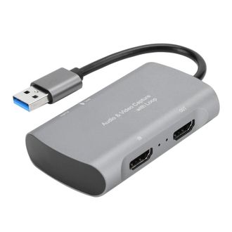 OEM Tarjeta De Captura De Audio Hdmi A Usb Ultraport&aacute;til, Dise&ntilde;o Gris Plateado, Dise&ntilde;ada Para Creadores M&oacute;viles, Baja Latencia Para Compartir Pantalla, En