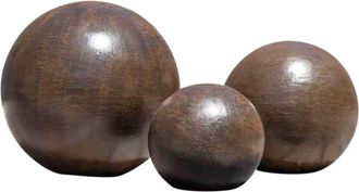 Wanda Collection Trio bolas decorativas para exterior marrón