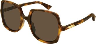 Bottega Veneta Butterfly Zonnebril - Dames - Zonnebrillen - Bruin - 55 MM - Accessoires