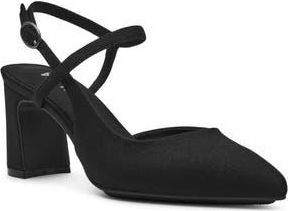 Anne Klein Bueles Ankle Strap Pump in Black Stretch at Nordstrom Rack, Size 5.5
