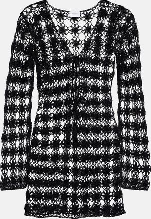 Anna Kosturova Abito corto in cotone crochet