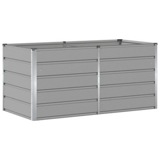 vidaXL Jardinera Gris Claro 160 X 80 X 75 Cm Acero Vidaxl