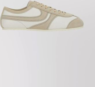 Dries Van Noten premium low-top leather sneakers suede panels