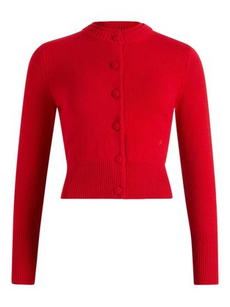 Patou double-collar wool cardigan - women - Cashmere/Wool - M - Red