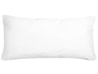 Beliani Almohada alta microfibra 40 x 80 cm blanco
