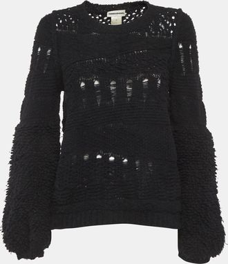 Sonia Rykiel Black Open Knit Sweatshirt