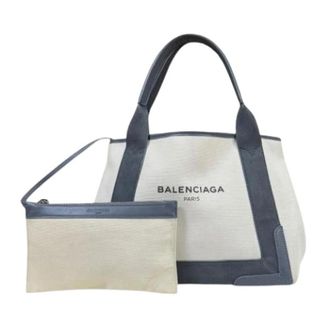 Balenciaga Pre-owned Tote Bags, female, Gray, Size: ONE SIZE Pre-owned Canvas Tote Bag