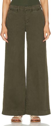 Frame Denim Wide Leg Tomboy Trouser In Washed Fatigue