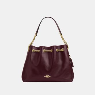 Coach Womens Evelyn Shoulder Bag - Red Leather - One Size