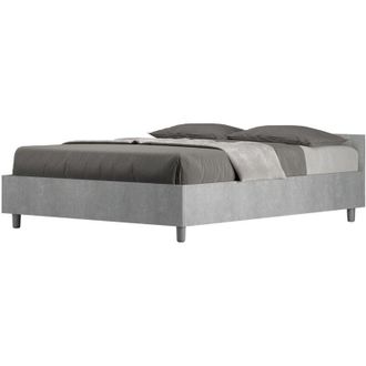 ITYhome Ityhome - Letto alla Francese - nuamo - Colore: Grigio - Dimensione Rete: 140x190 - Tipologia Letto: Senza Rete
