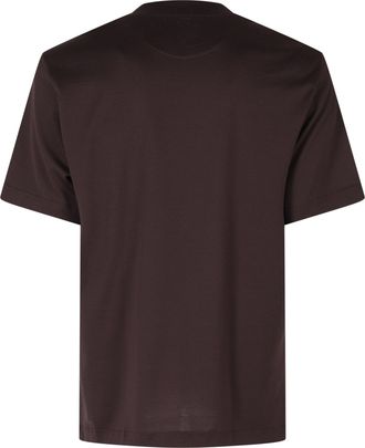 Eleventy Embroidered Logo Crewneck Cotton T-Shirt