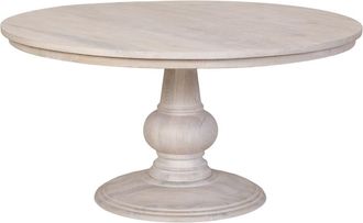 Wanderlust Deco Mesa De Comedor De Madera Blanca 150x150x76h Cm