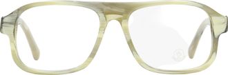 Moncler ML5198 Rectangular Acetate Eyeglasses - Beige