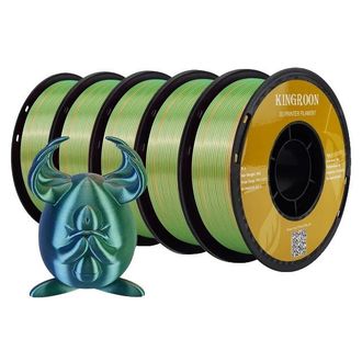 OEM Filamento Para Impresora 3d, Acabado Sedoso, Opciones Multicolor, Azul, Verde Y Naranja