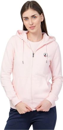 Jott Hooded Zip-Up Sweatshirt Oaxaca - Dames - Vesten met rits - Roze - M - Katoen - Hoodies & sweatvesten