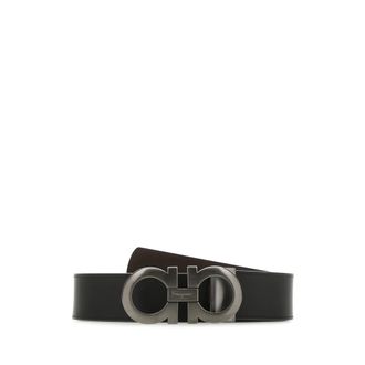 Ferragamo Belts, male, Black, Size: 105 CM Double Gancini Belt