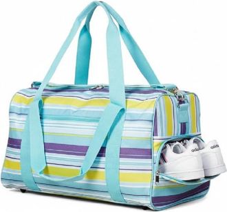 Generic Gym Bag for Women with Shoe Compartment - Small Workout Bag for Ladies, Waterproof Duffel Bag for Sports, Travel, & Yoga - Weekender Bag with Wet Pock