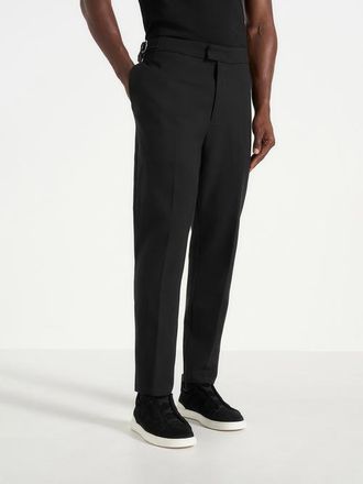 Mani&egrave;re De Voir Hubert Slim Fit Trousers in Black at Nordstrom, Size 30