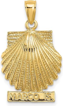 Diamond2Deal 14k Yellow Gold MARCO IS. Scallop Shell Charm