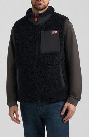 Hunter Noah Faux Shearling Vest in Salute Navy at Nordstrom, Size Xx-Large