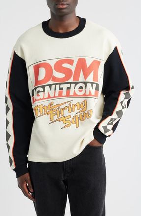 Diet Starts Monday DSM Ignition Long Sleeve Waffle Graphic T-Shirt in Antique White/black at Nordstrom, Size Medium
