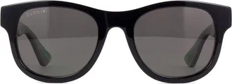 Gucci Color-Block Acetate Sunglasses - Black