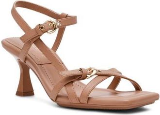 Anne Klein Jaydyn Kitten Heel Sandal in Tan at Nordstrom, Size 10
