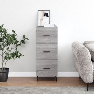 vidaXL Vidaxl - Aparador Madera De Ingenier&iacute;a Gris Sonoma 34,5x34x90 Cm