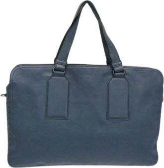 Bottega Veneta Pre-owned Business Bag - Heren - Vintage Handtas - Blauw - ONE Size - Leer - Vintage