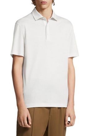 Ermenegildo Zegna High Performance Wool Polo in White at Nordstrom, Size Xx-Large