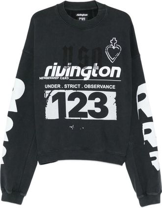 RRR123 Graphic-print Logo-sleeve Sweatshirt