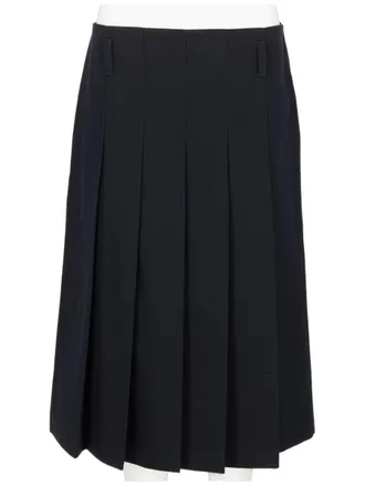 A.P.C. Pleated Mini Skirt In Organic Cotton With Structured Design